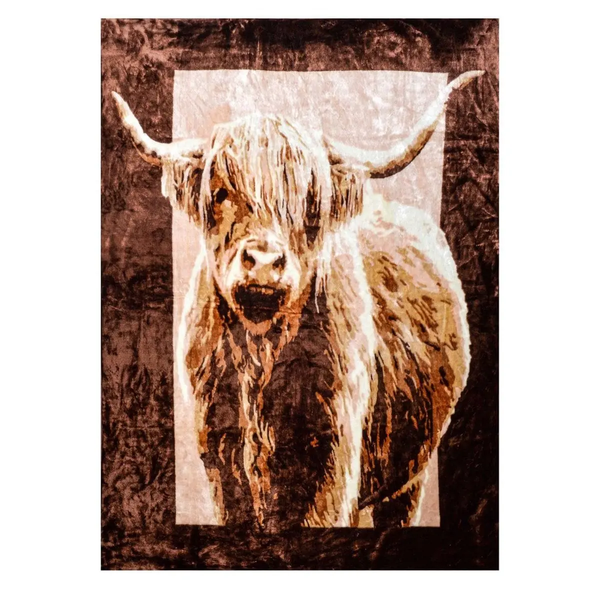 Luxury Highland Cow Brown Throw Blanket Bed Soft Large Plush 150X200cm 1
