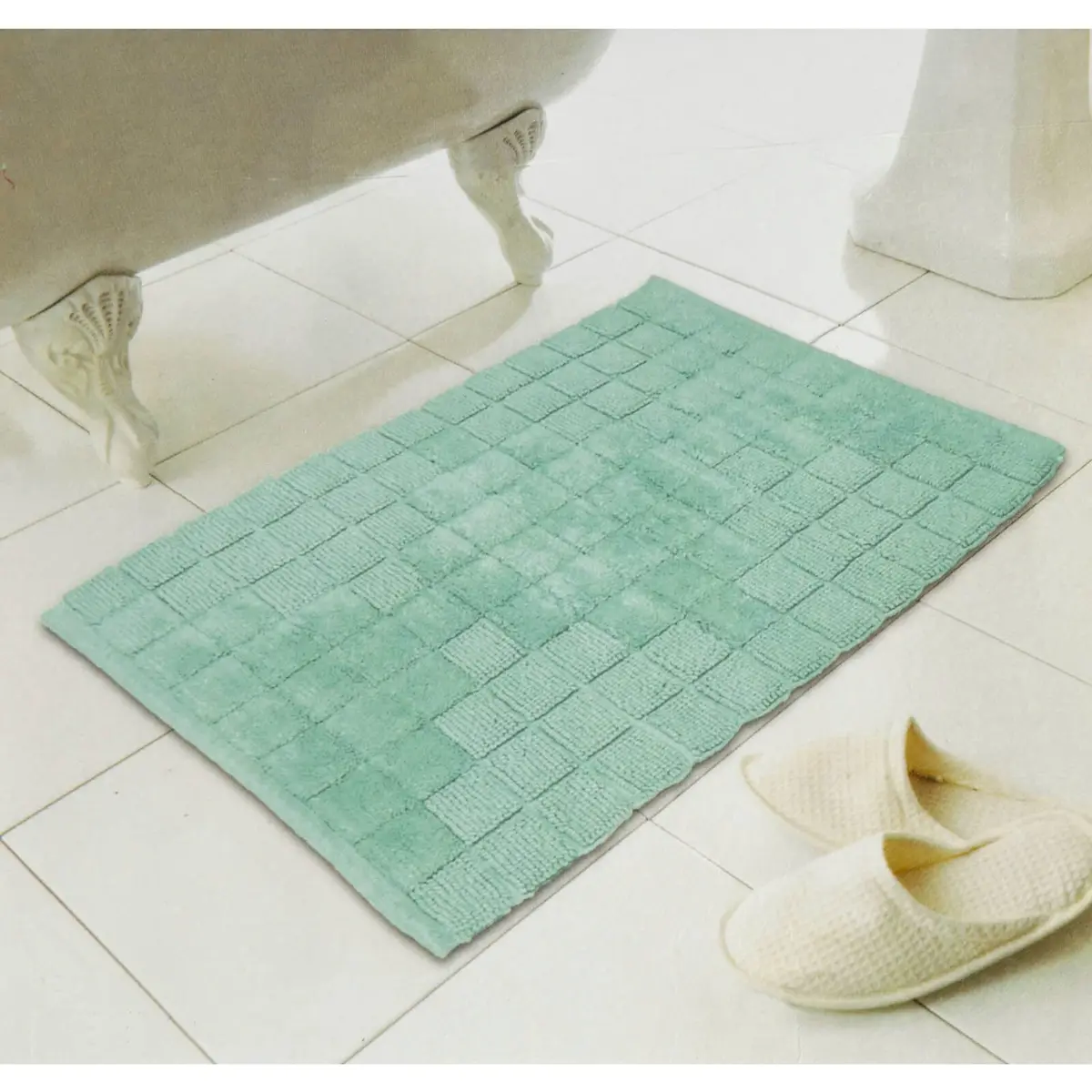 Cubo Bath Mat Thick Pile Absorbent 100% Cotton 76 X 46Cm 1