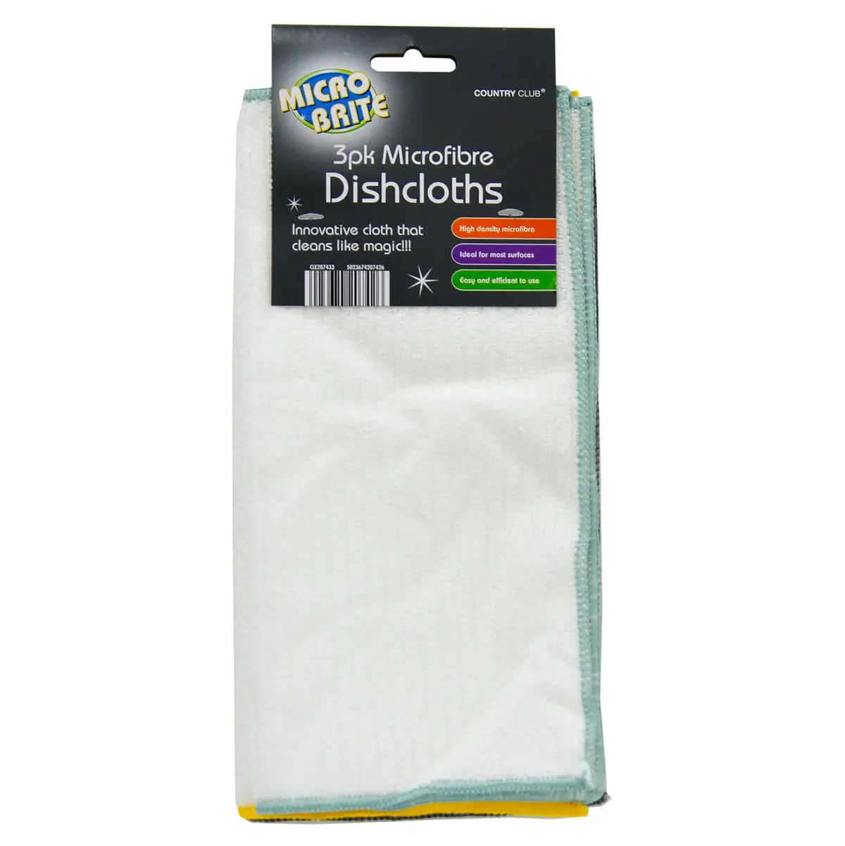 Pack Of 3 Microfibre Dishcloths High Density Easy Cleaning 30Cm 1
