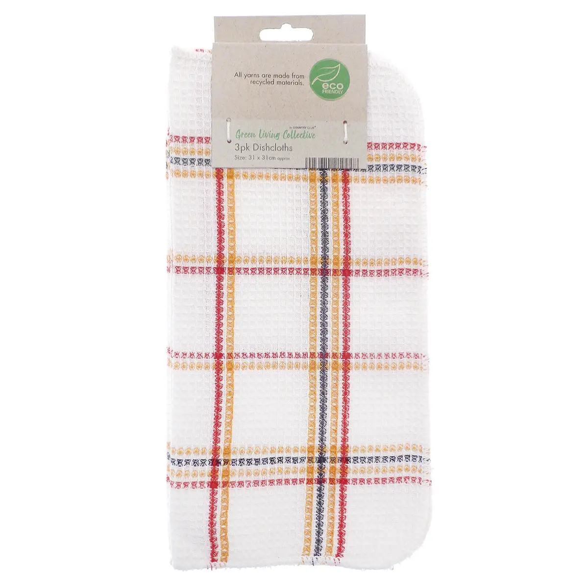 Eco Friendly Dishcloths Recycled Material Square 31Cm Pack Of 3 1