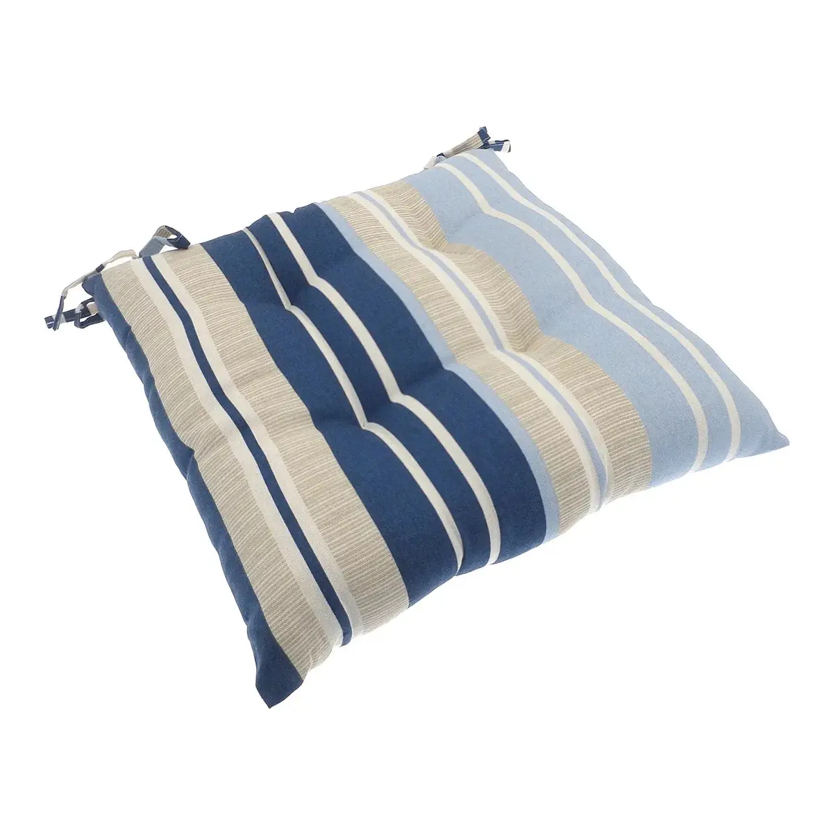 Chair Cushion Seat Pad Upholstered 100% Cotton Cover Square 38Cm 2