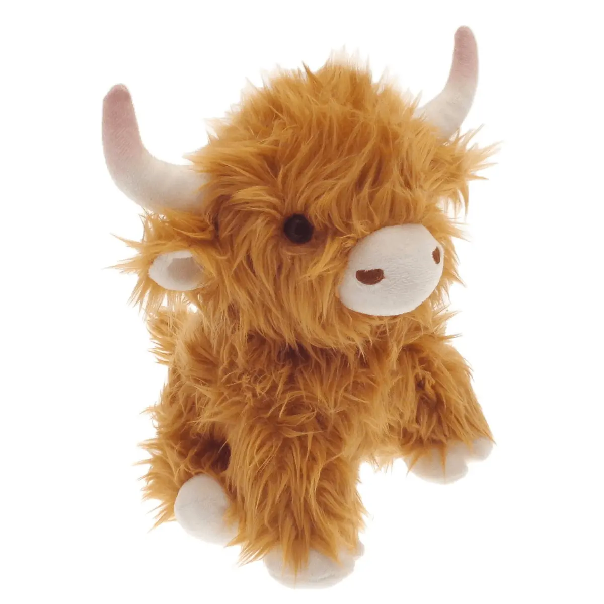 Novelty Brown Highland Cow Door Stop Plush Fleece Hair 28Cm 1