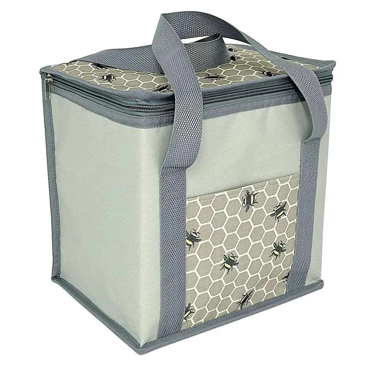 Cool Bag Foil Insulated Food Storage Picnic Bees Honeycomb Print 1