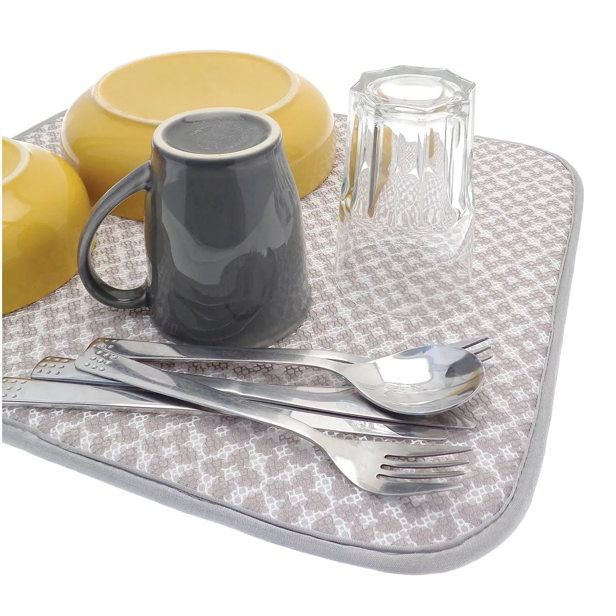 Microfibre Glass Drying Mat Non Scratch Dish Drainer 46X41cm 1
