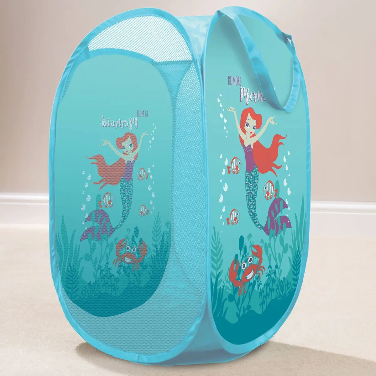 Kids Pop-Up Room Tidy Foldable Laundry Basket Fun Print 58Cm 2