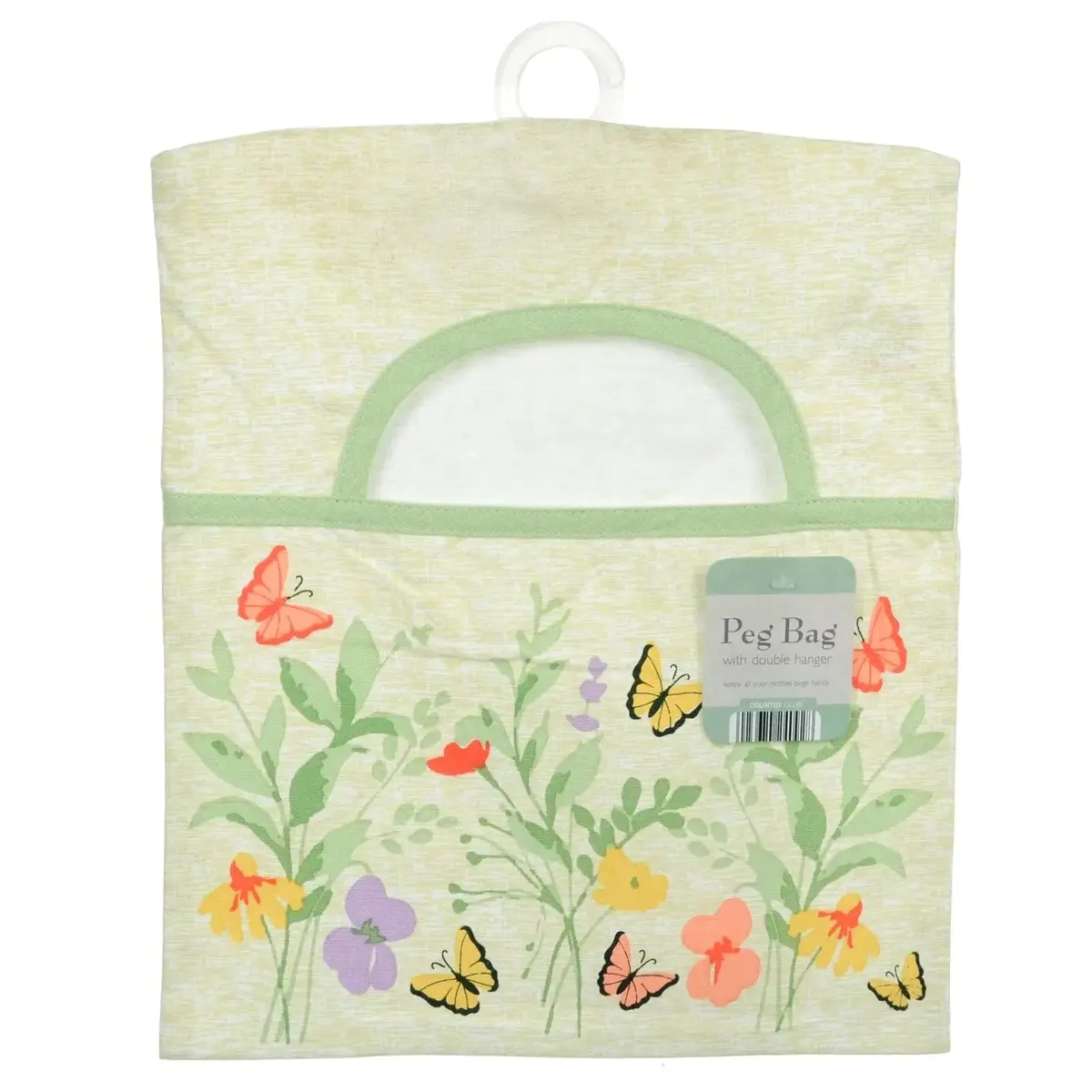 Clothes Peg Storage Bag With Double Hanger Hooks 100% Cotton 4