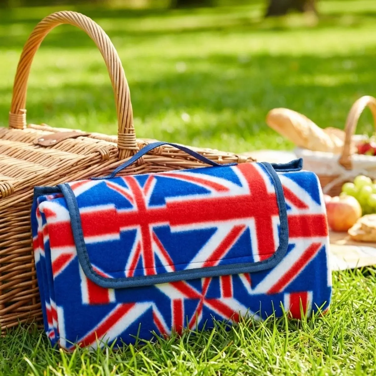 Large Union Jack Flags Picnic Blanket Water Resistant 130X130cm 1