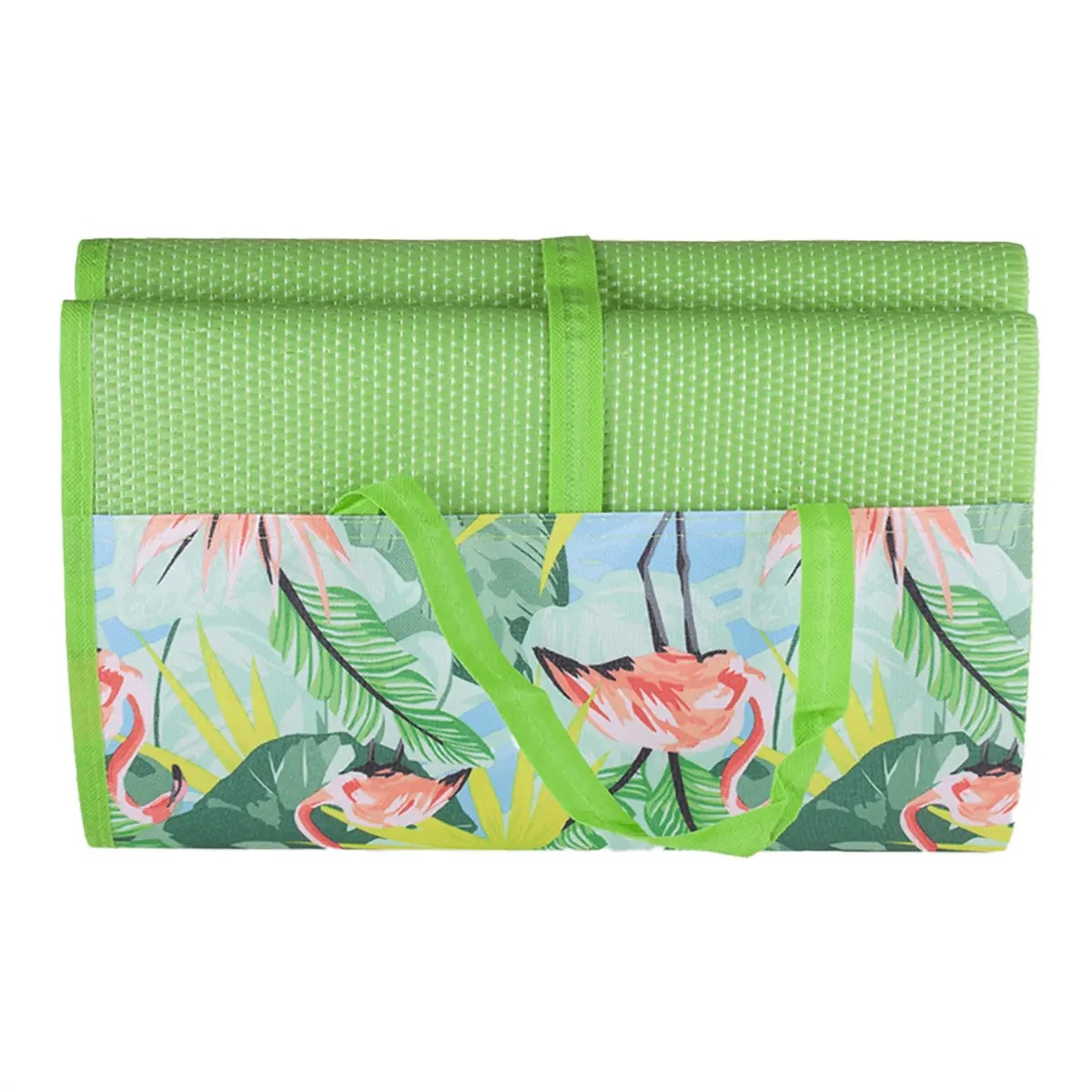 Al Fresco Large Beach Mat Tropical Leaf Pattern Green 180Cm 1