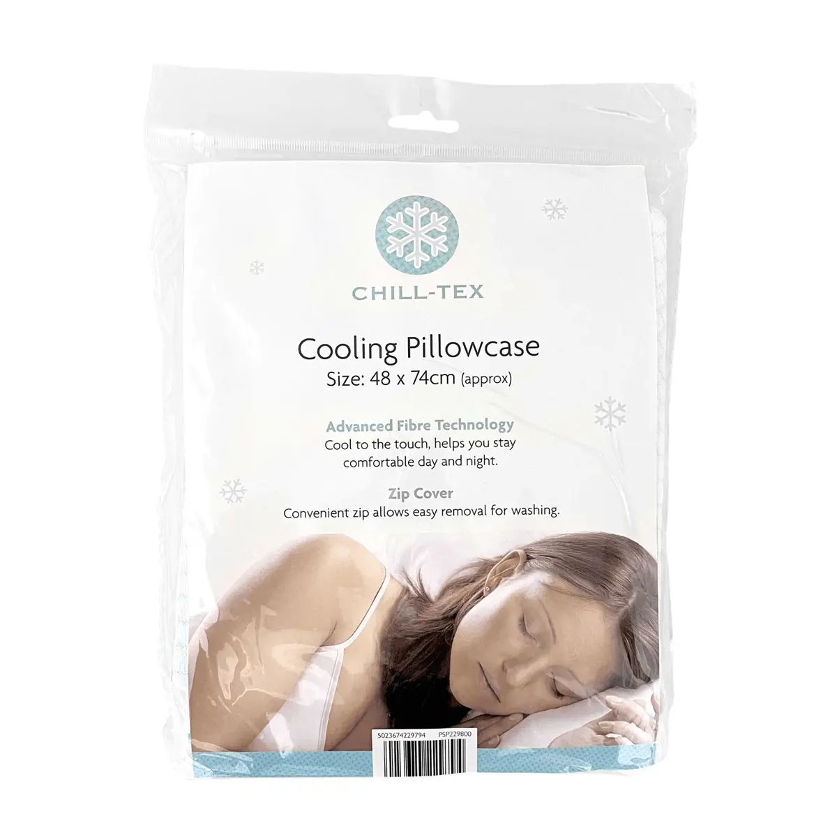 Chill-Tex Ice Blue Cooling Pillowcase Protector Cool To Touch 1