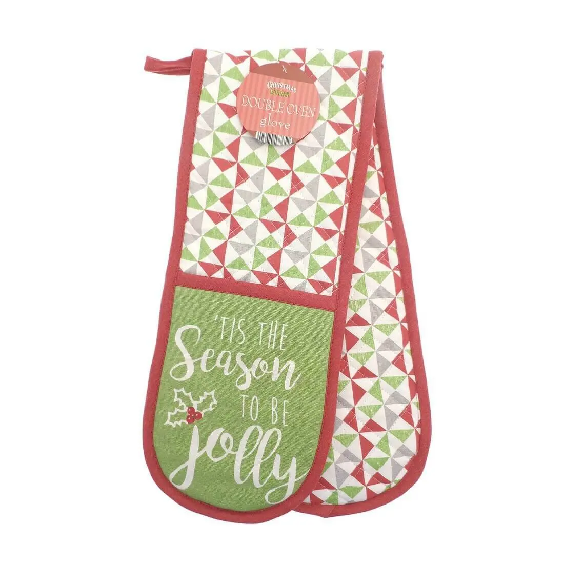 Tis The Season Double Oven Glove Mitt Christmas Kitchen Accessory 1