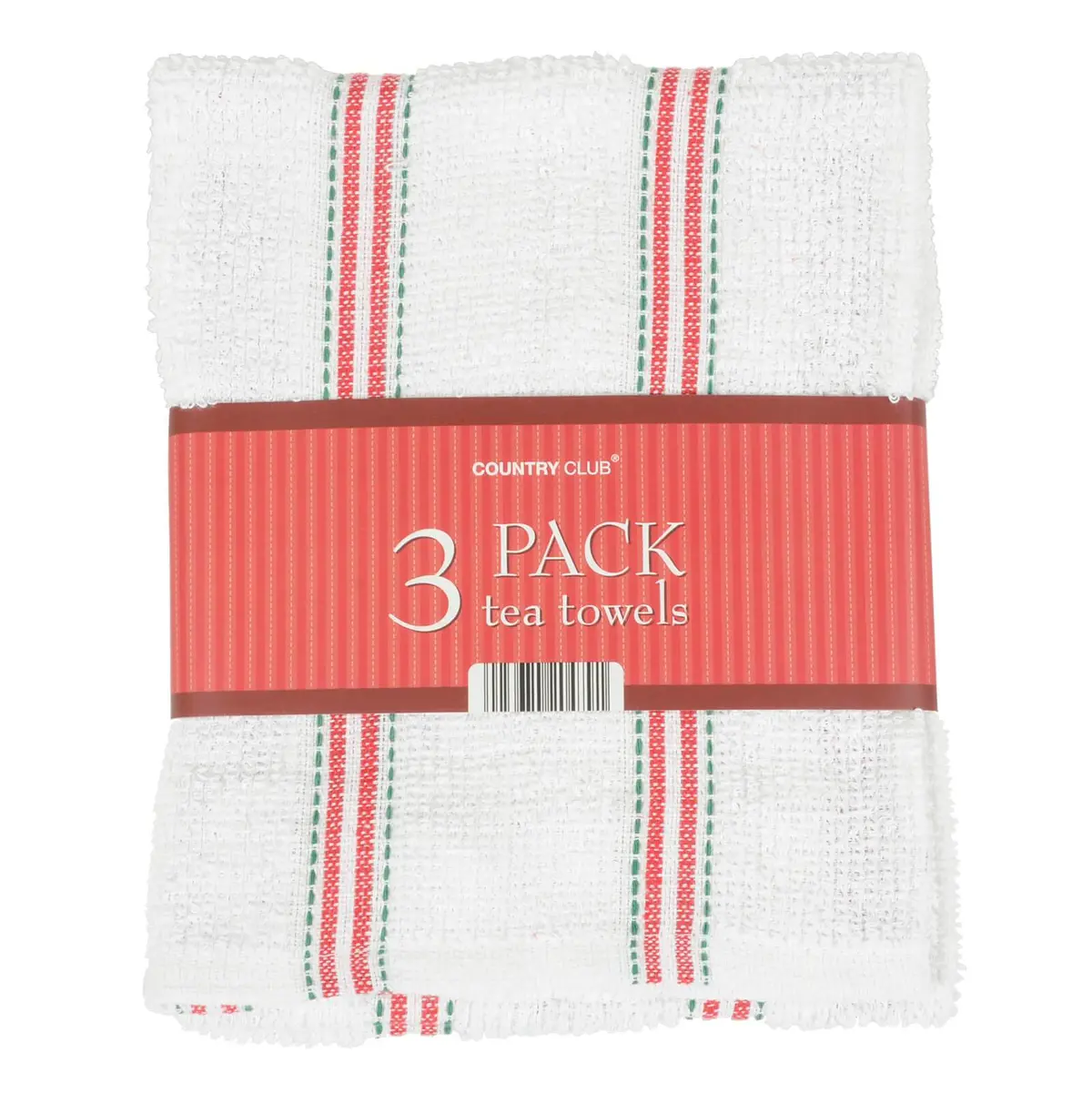 3 Pack Christmas Tea Towels Striped Kitchen Cloth Dish Drying 1