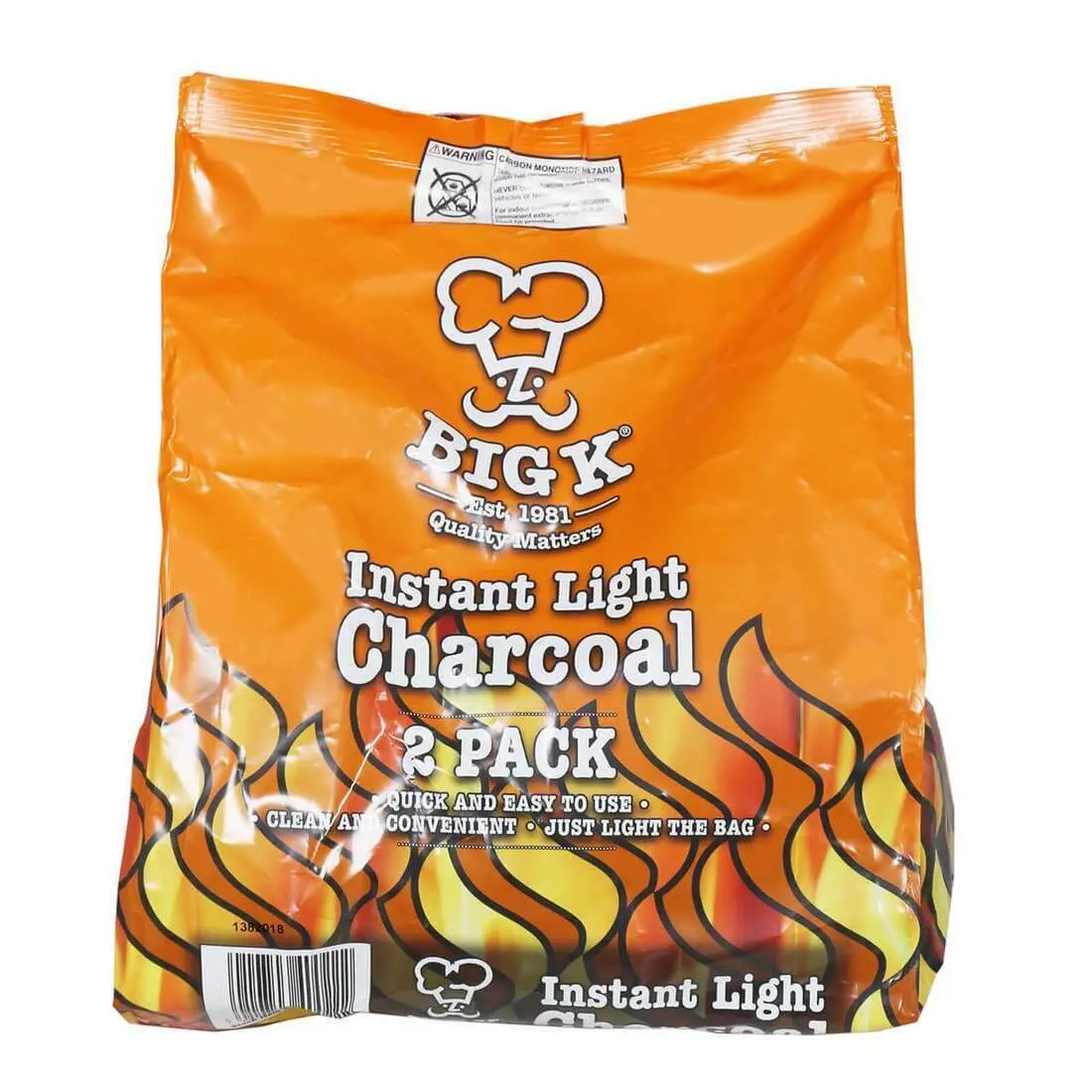 Big K Instant Light The Bag Charcoal Bbq Fire Pit Fuel 2X1kg 1