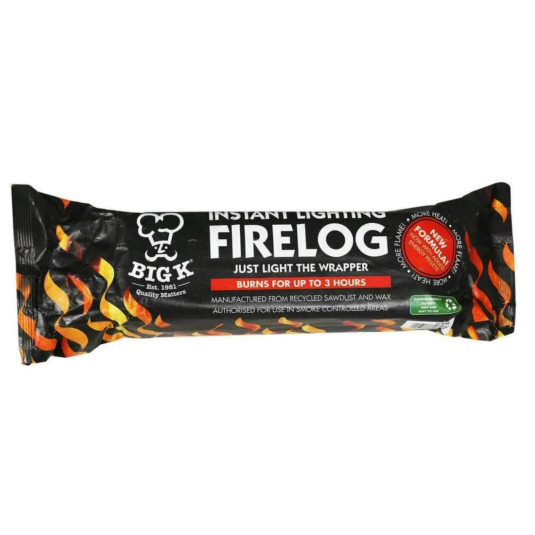 Big K Instant Light The Wrapper Firelog Camp Fire Chiminea 1