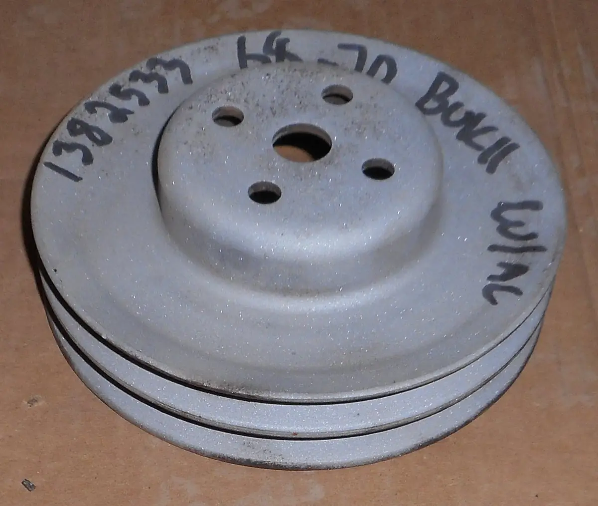 Fan Pulley, V8, Ac, 2 Groove, Used, 67-70 Buick 1