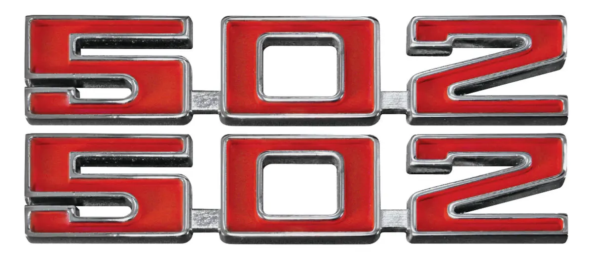 Fender Emblems "502" Pair, 69-76 Chevelle Camaro 1