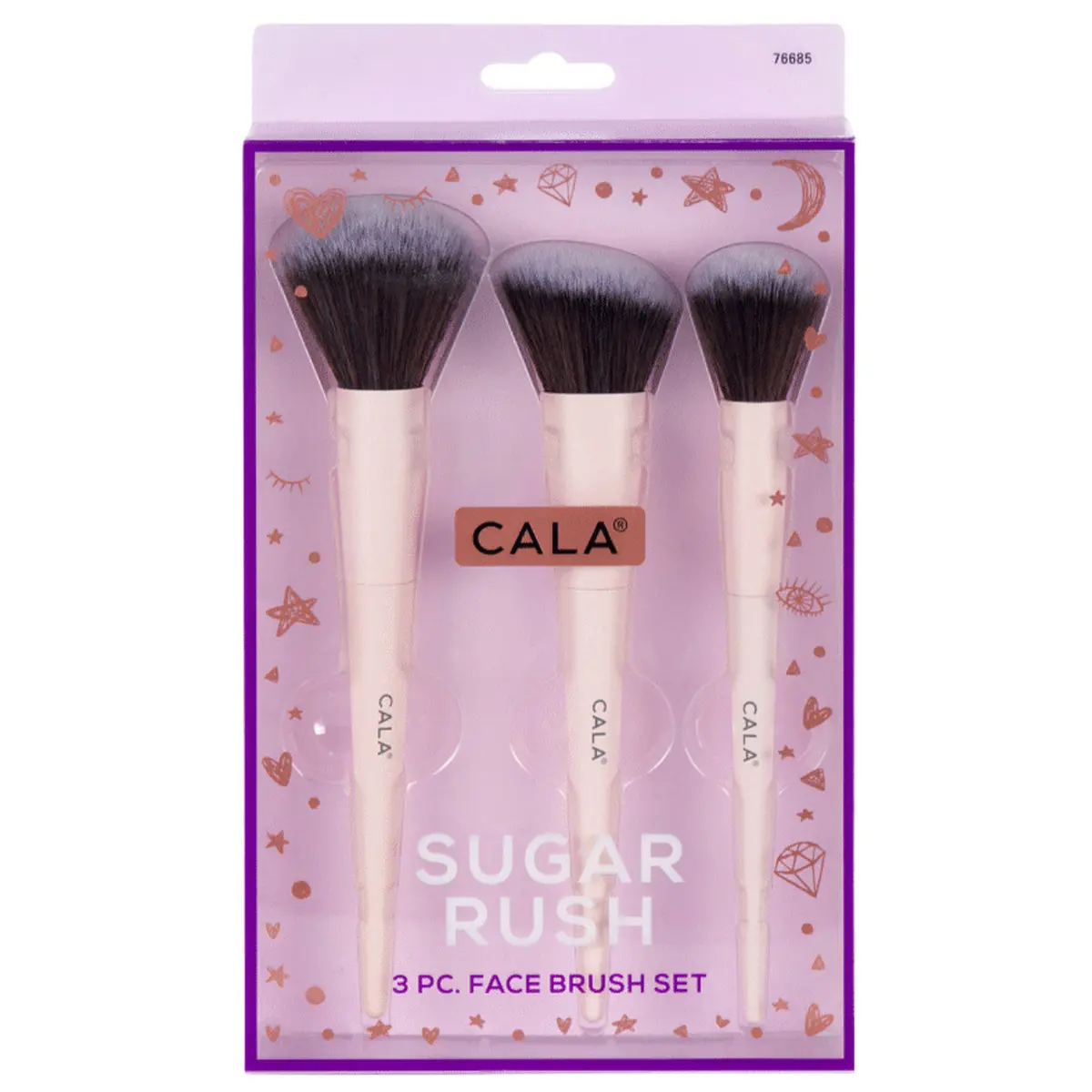 Set De Brochas Para Rostro Sugar Rush 3 Pzas - Cala 1