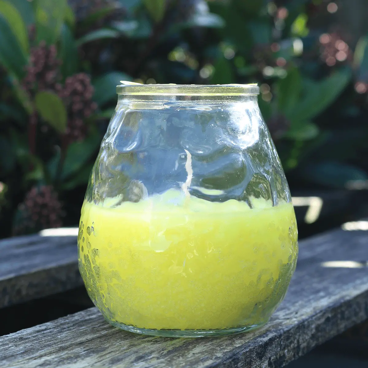 Citronella Candle Glass Jar Lemon Scented Outdoor Garden 40 Hours 1