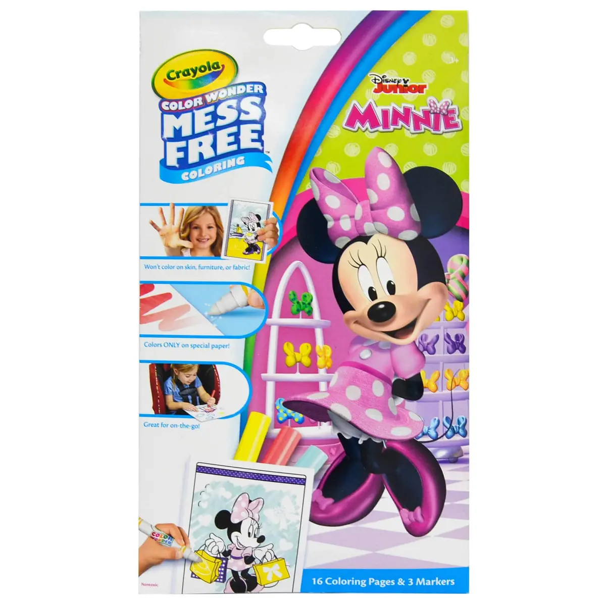 Crayola Mess Free Minnie Mouse Colouring Set Travel Size 16 Pages 1