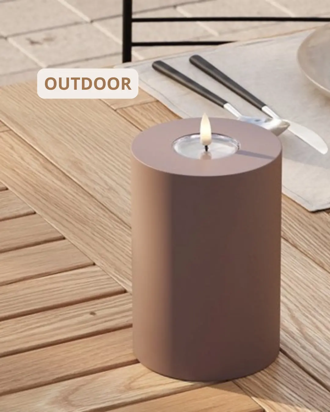 Outdoor Ledkaars -  Caramel 10X15cm 1