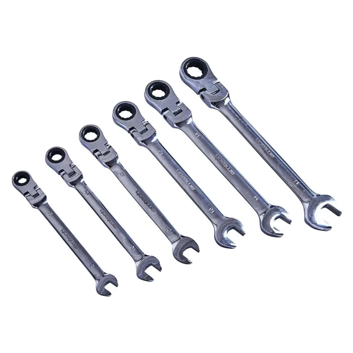 Amtech 6 Piece Flexible Head Spanner Set 72 Tooth Ratchet Gear 1