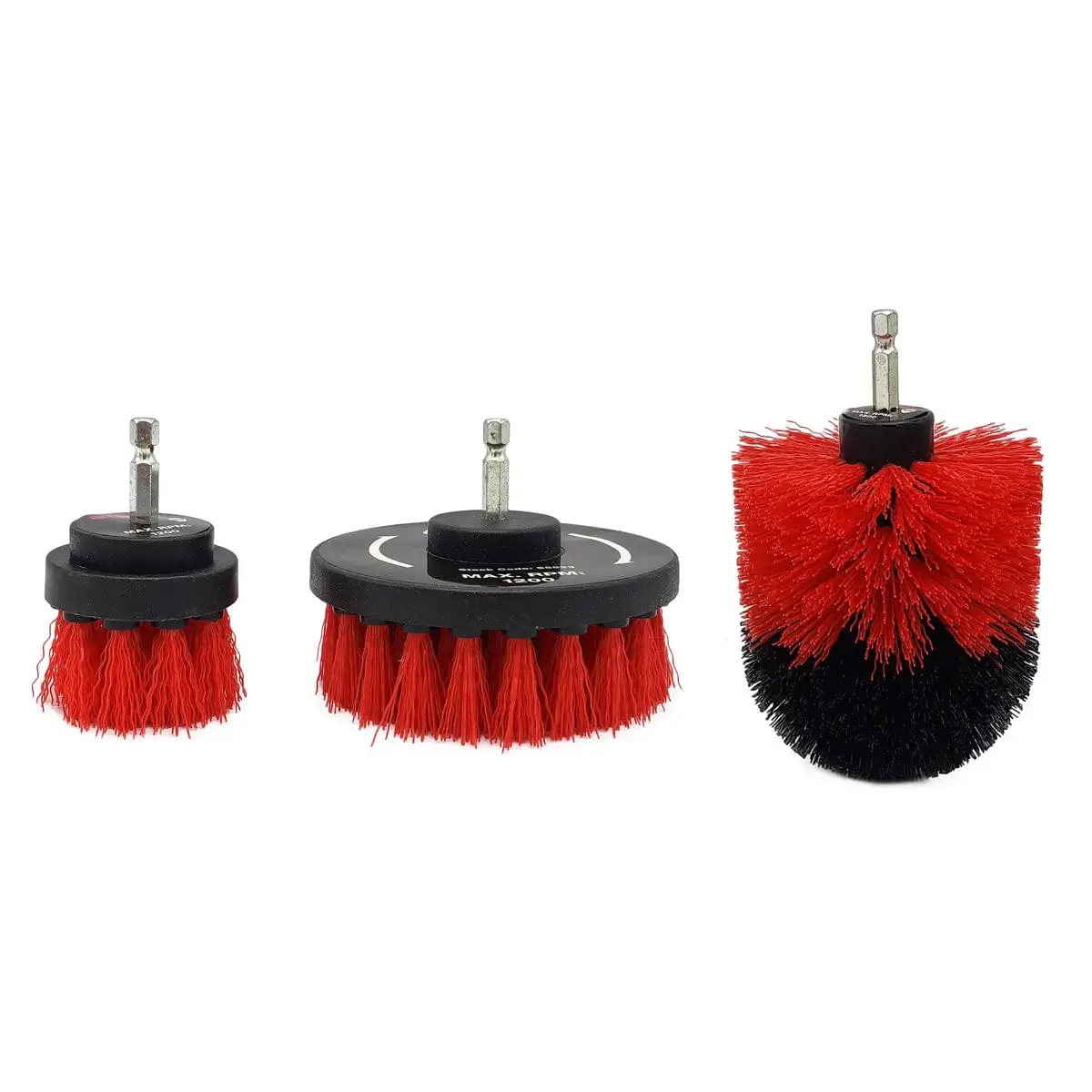 Amtech 3 Piece Drill Cleaning Brush Attachment Set 1/4" Hex 1