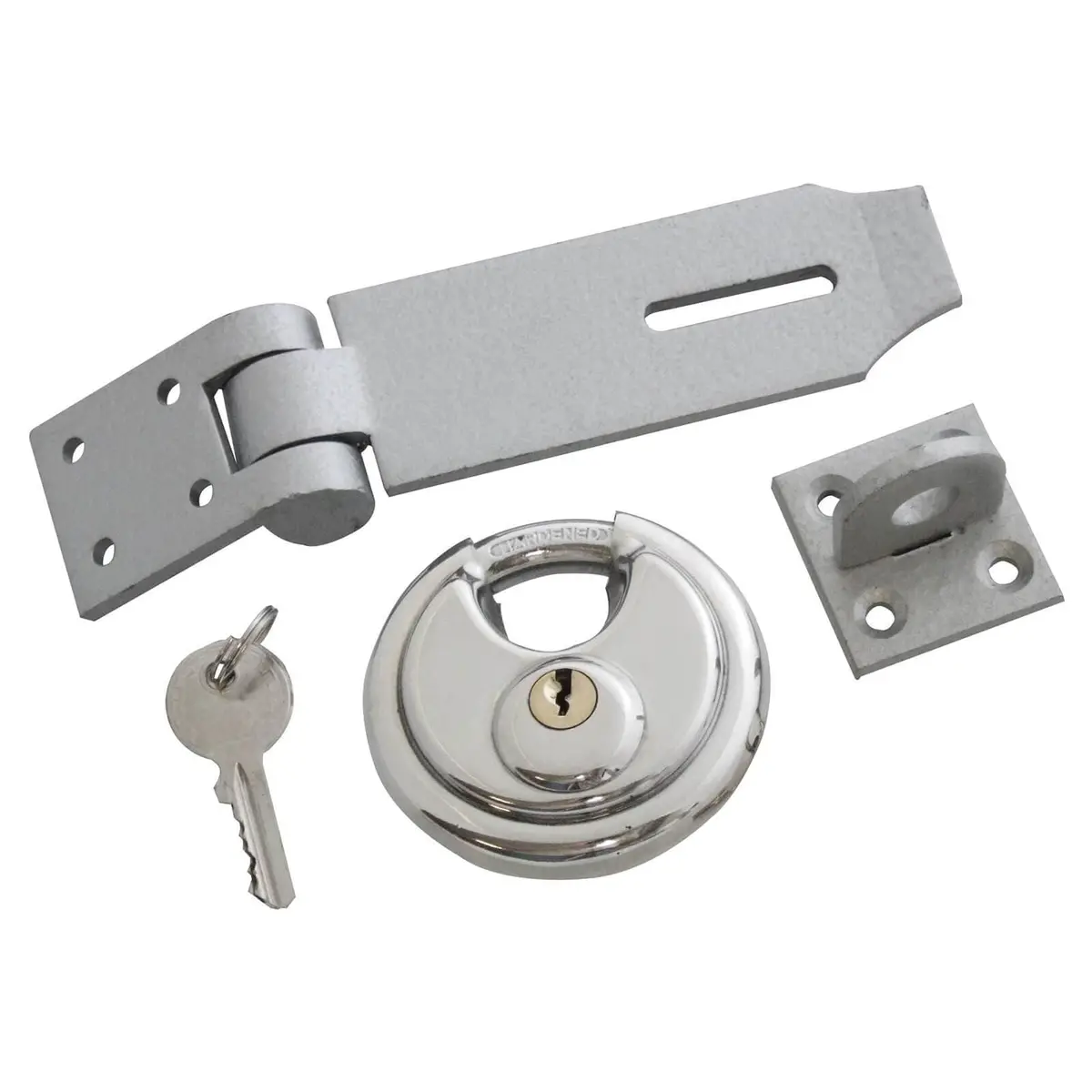 Amtech Heavy Duty Heat Treated Carbon Steel Hasp With Padlock 1