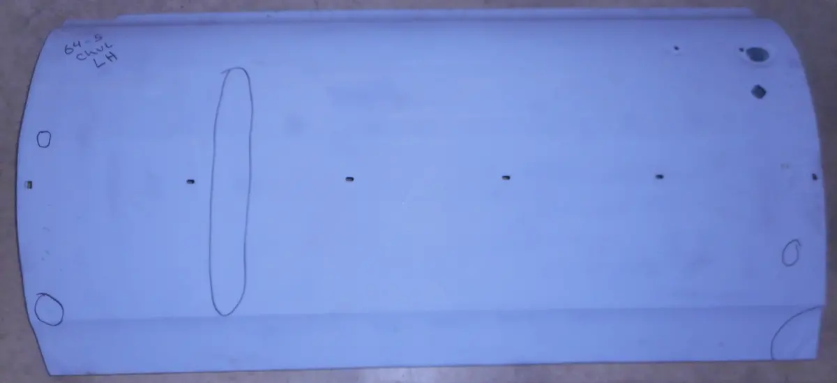 Door Shell, Left, Used, Coup Convert, 64-65 Chevelle 1