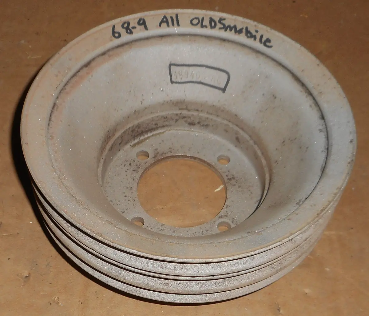 Crank Pulley, V8, 3 Groove, W/Ac, Used, 68-71 Olds V8 1