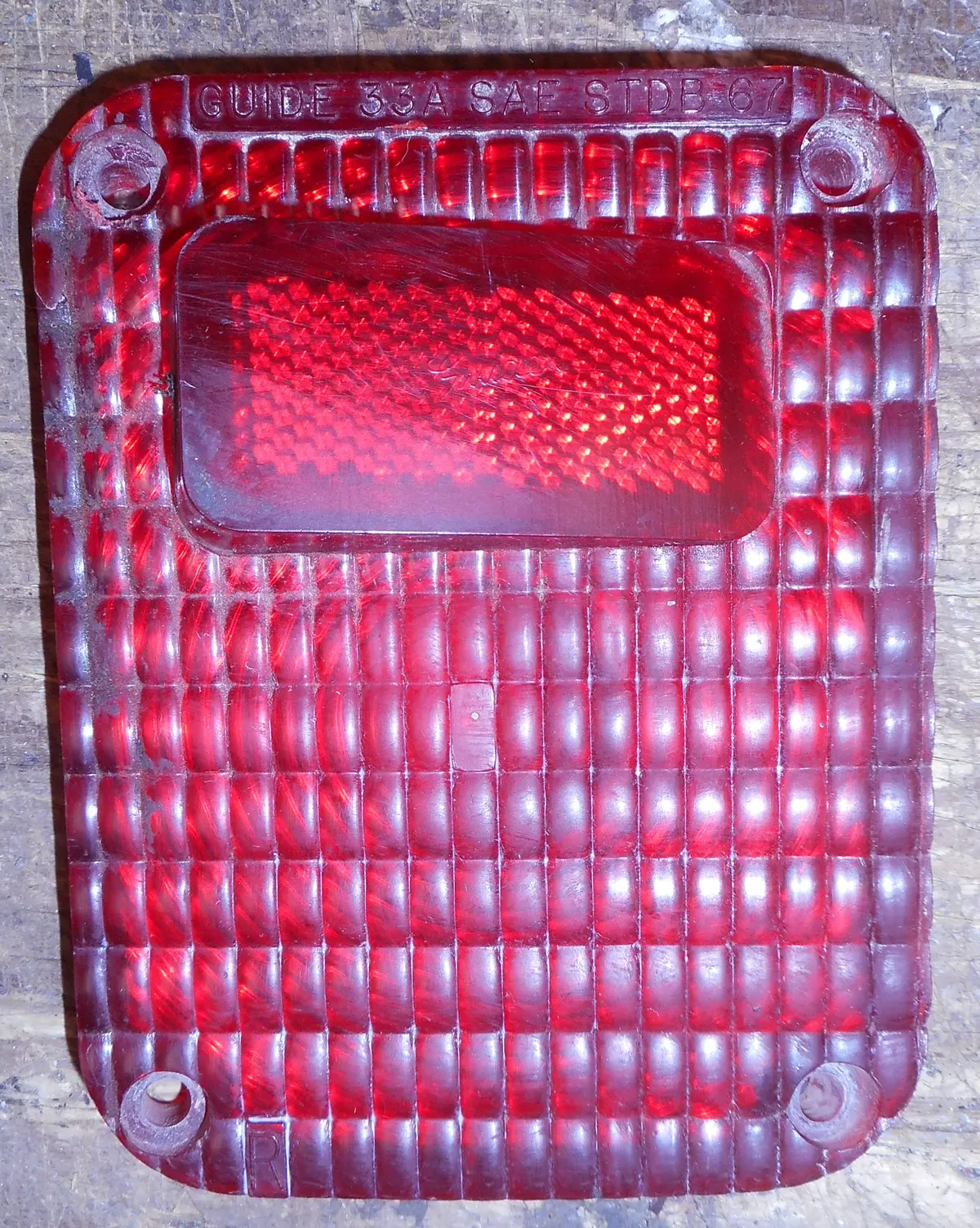 Taillight Lens ,Lower Right, Red Used 67 Supreme 442 1