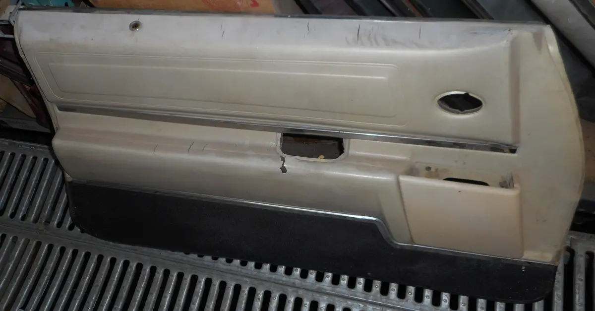 Door Panel, Left, For Power Windows, Used White, 69 Grand Prix 1