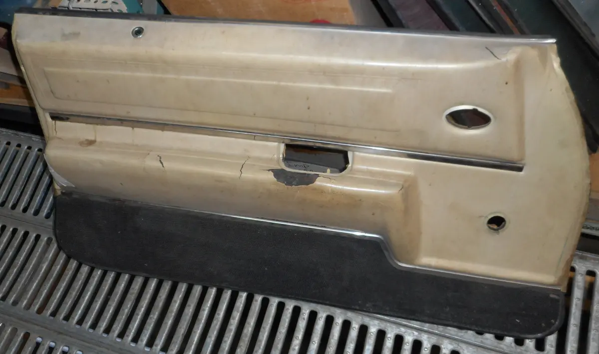 Door Panel, Left, For Manual Windows, Used White, 69 Grand Prix 1
