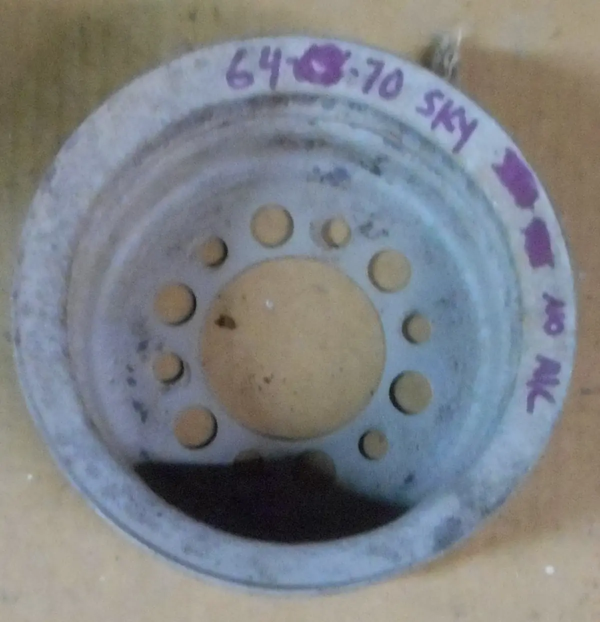 Crank Pulley ,V8 2 Groove No Ac Used 64-70 Buick 1