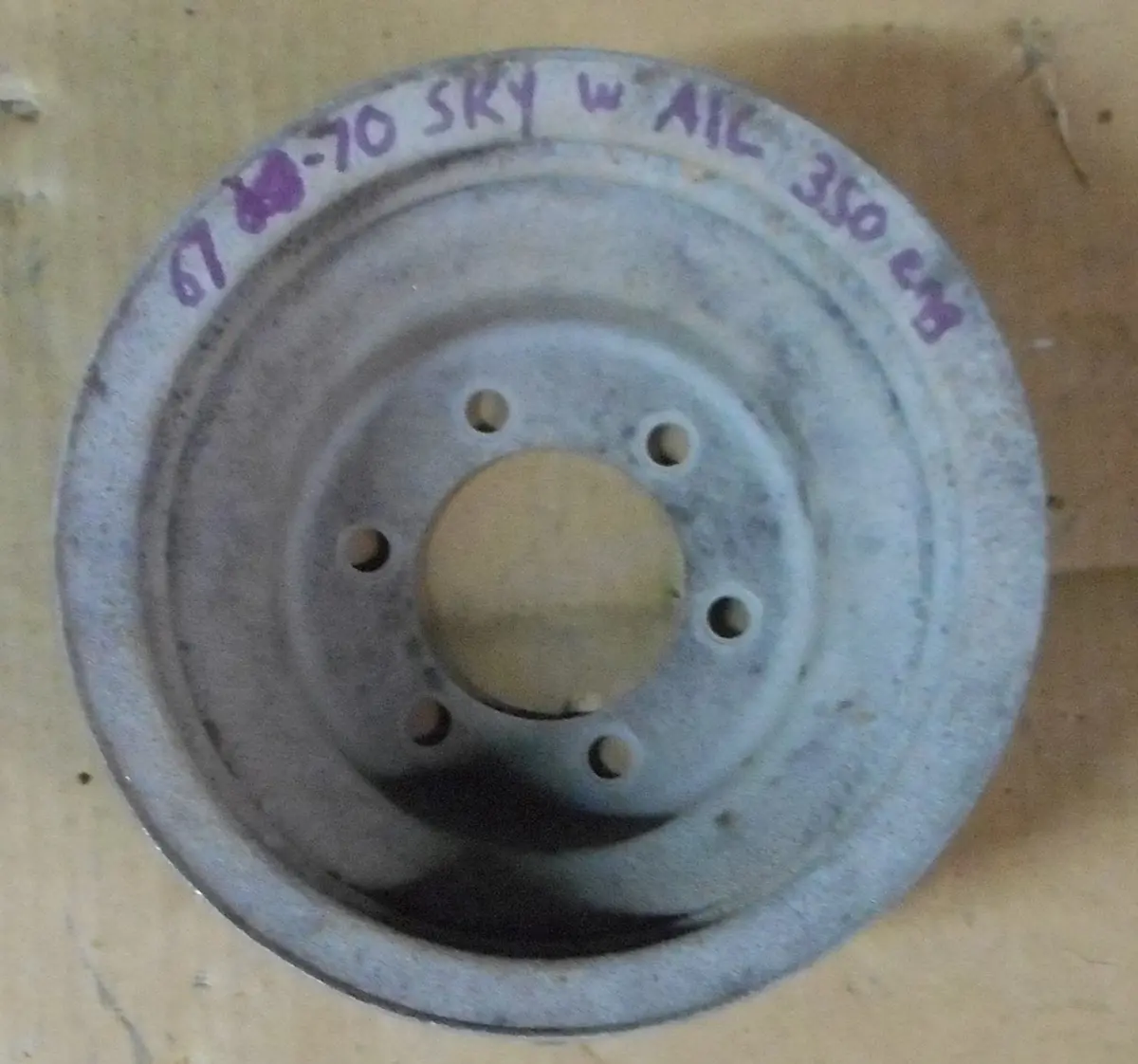 Crank Pulley ,V8,Ac 3 Groove Used, 67-70 Buick 1