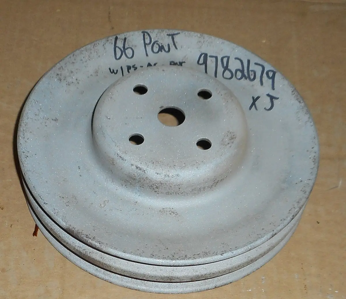 Fan Pulley, 2 Groove, Ac & Ps Smog, Used, 66 Pontiac V8 1