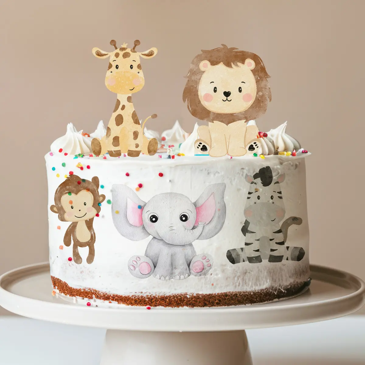 Jungle Safari Animals Edible Icing Cutout Characters 1