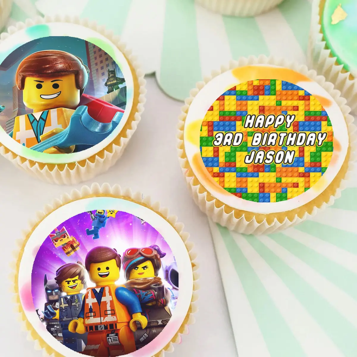 Lego Pre-Cut Edible Cupcake Or Cookie Toppers 1