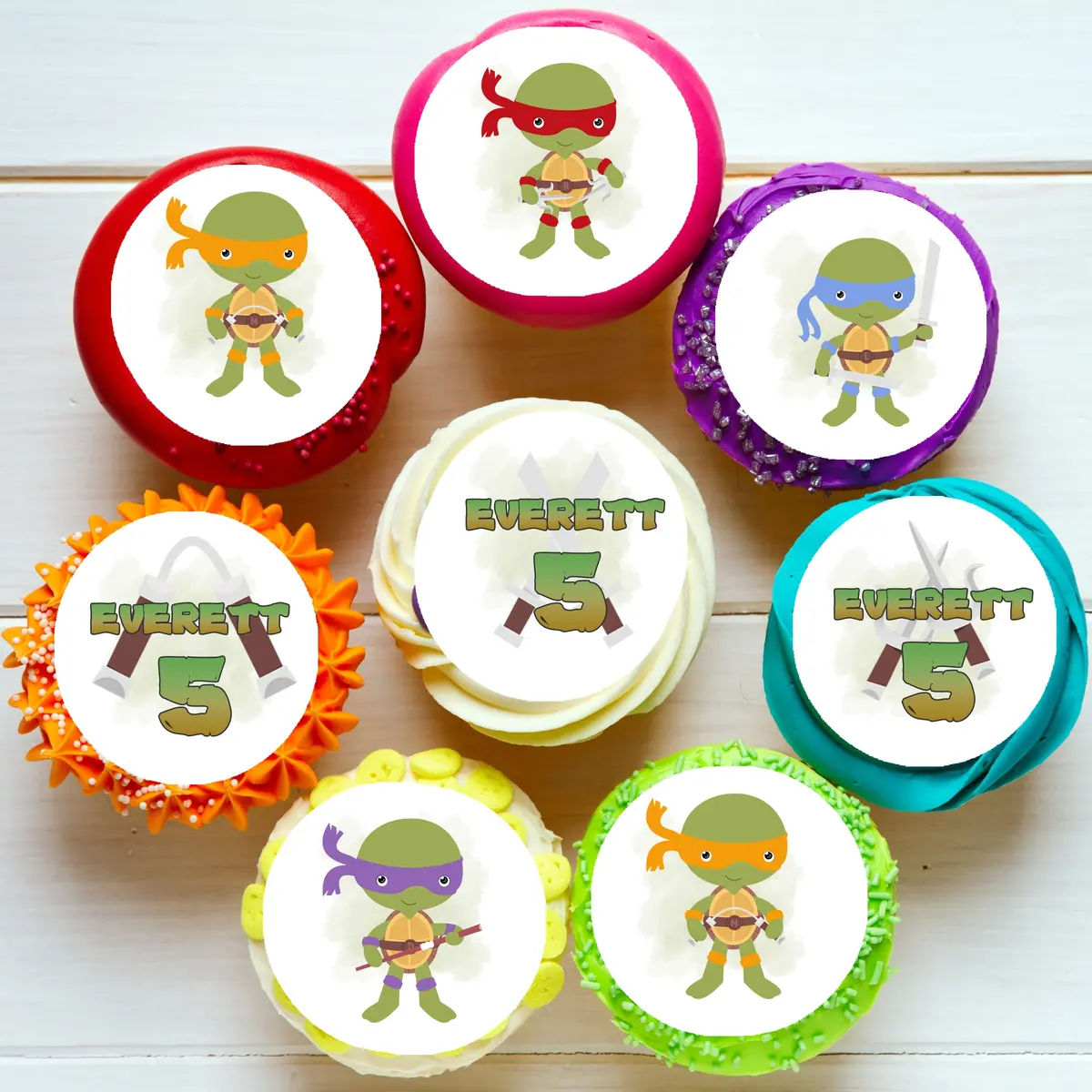 Tmnt Edible Cupcake Toppers 1