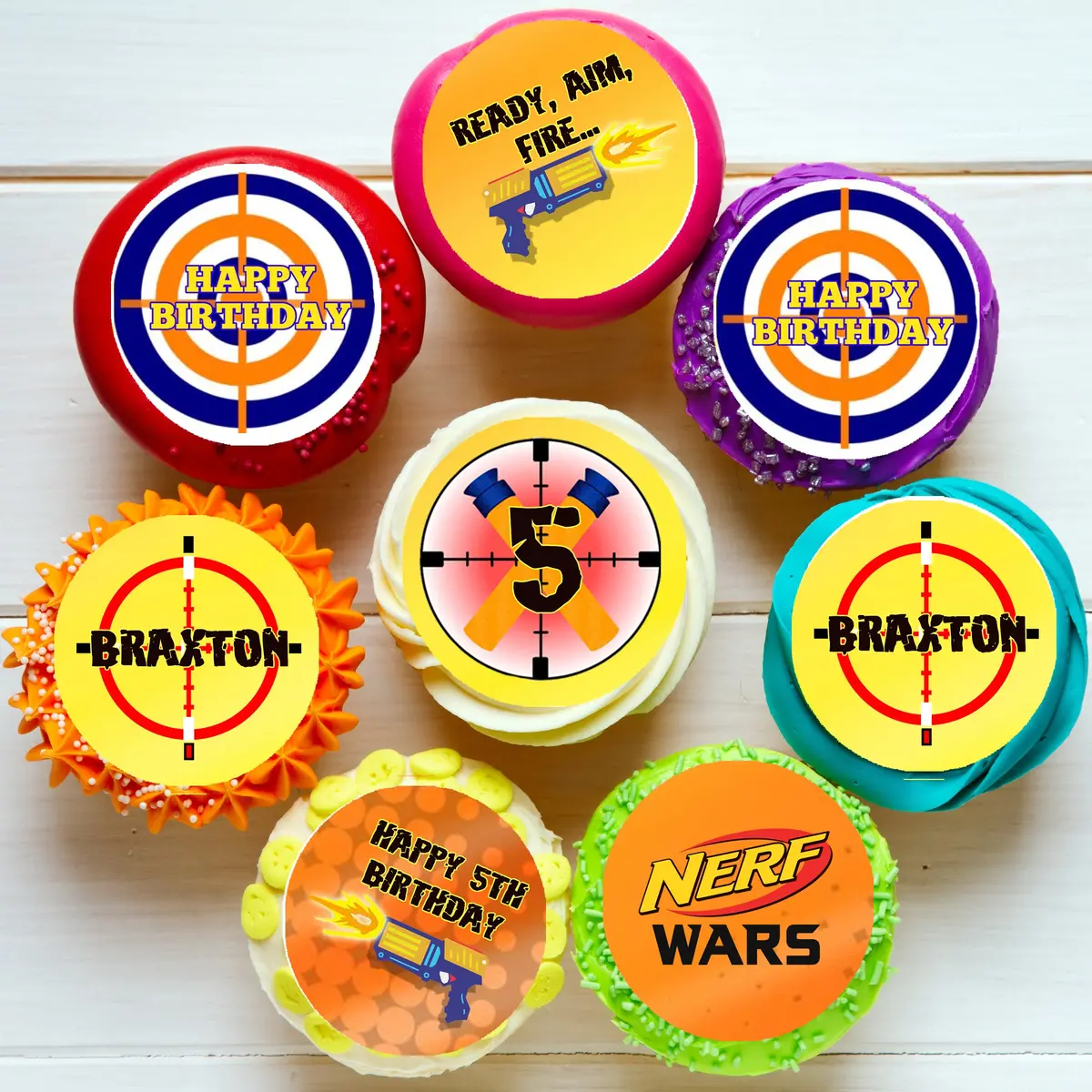 Nerf Wars Edible Cupcake Or Cookie Toppers 1