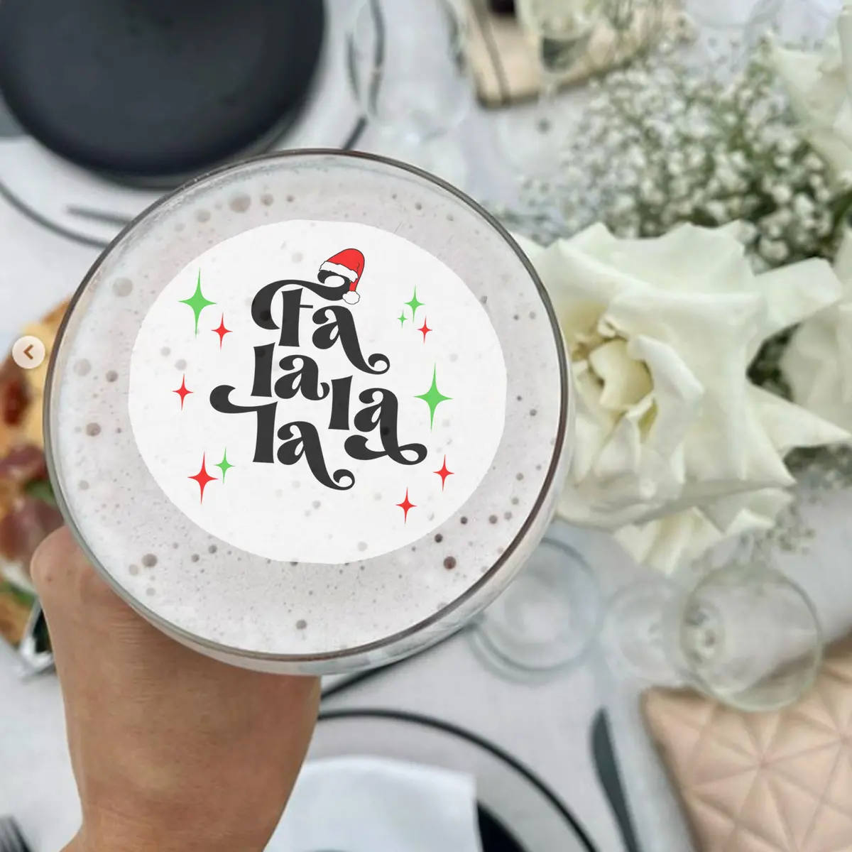 Fa La La La La Christmas Edible Cocktail Drink Toppers 1