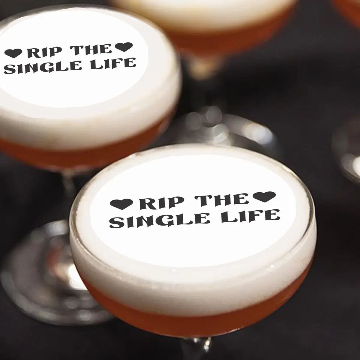Rip Single Life Hens Bridal Edible Cocktail Drink Toppers 1
