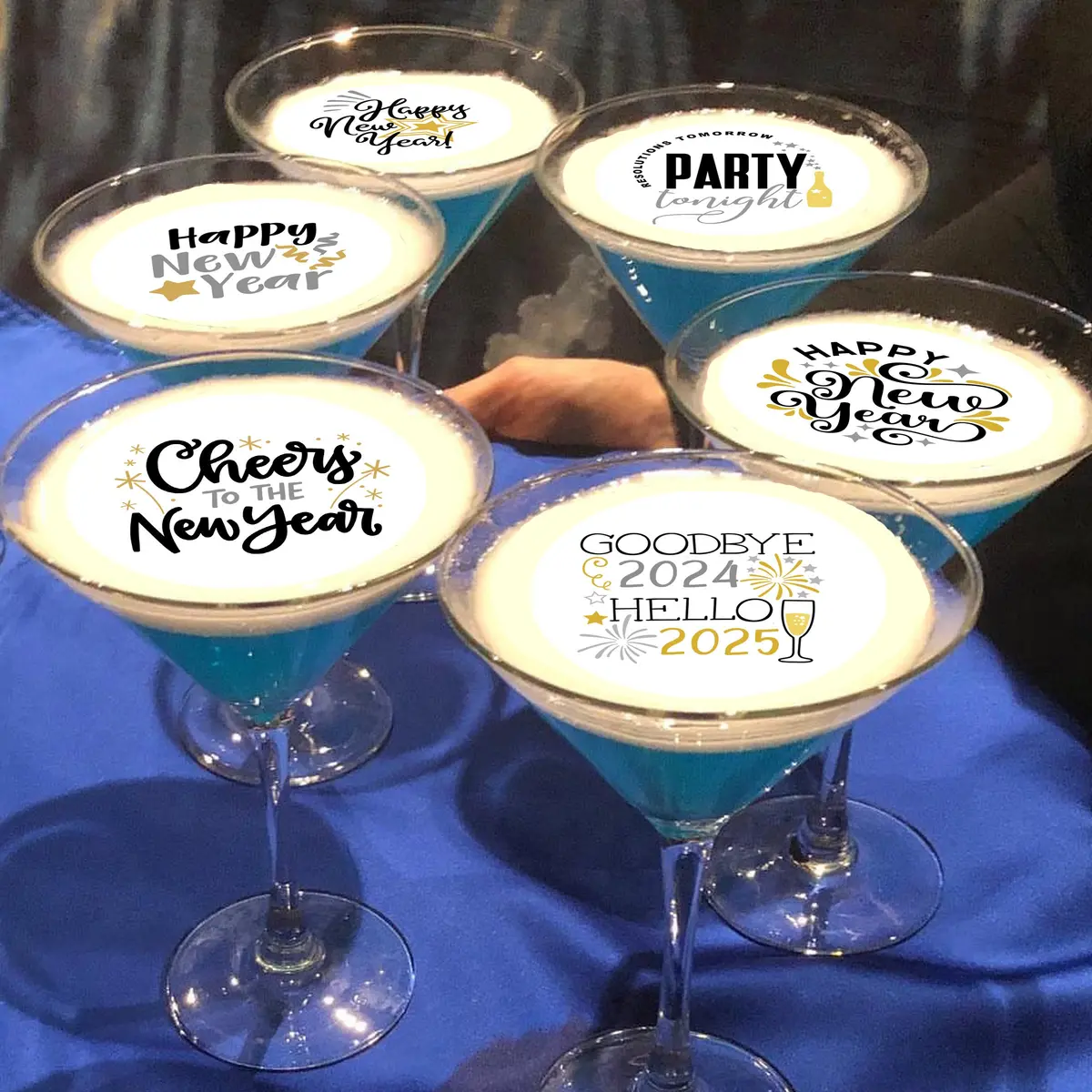 New Years Eve Party Edible Cocktail Drink Toppers 1