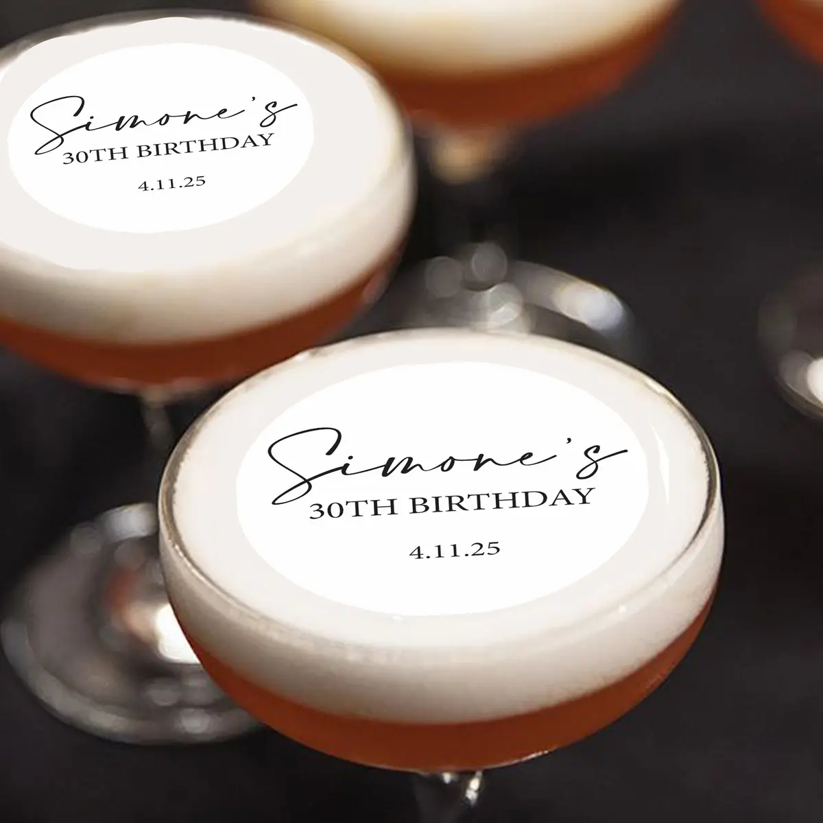 Birthday Wedding Bridal Shower Edible Cocktail Drink Toppers 1