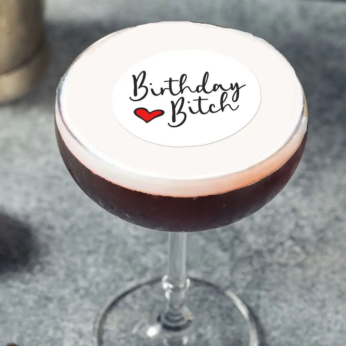Birthday Bitch Funny Edible Cocktail Drink Toppers 1