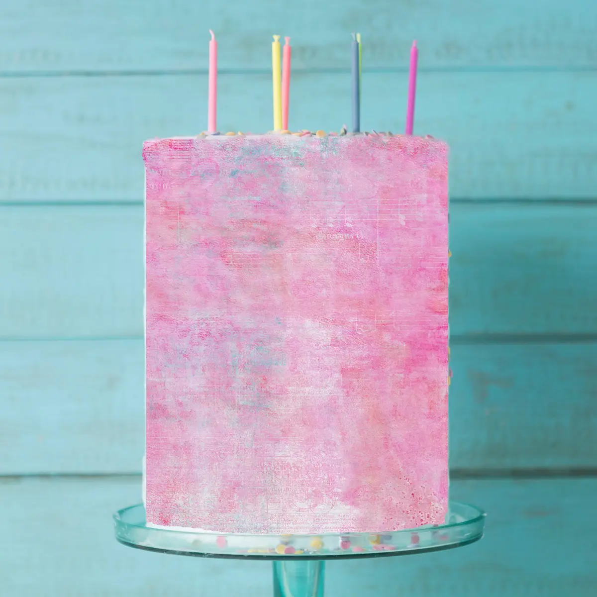Pink Texture Edible Icing Cake Wrap 1
