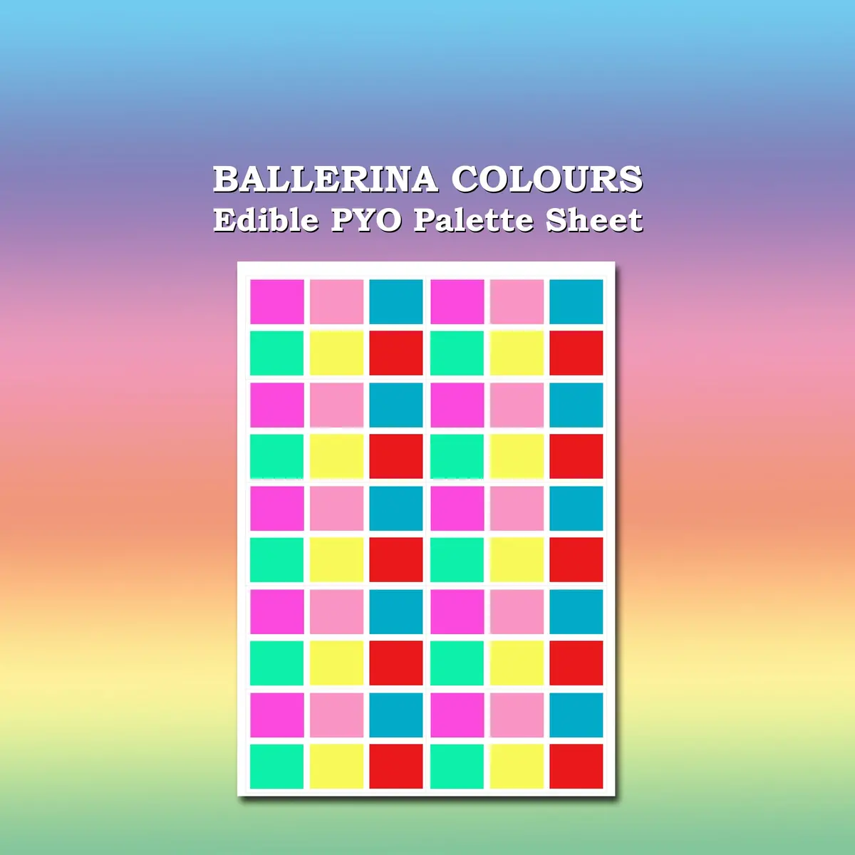 Paint Your Own Pyo Edible Ballerina Palettes For Cookies - Sheet Of 10 Uncut 1