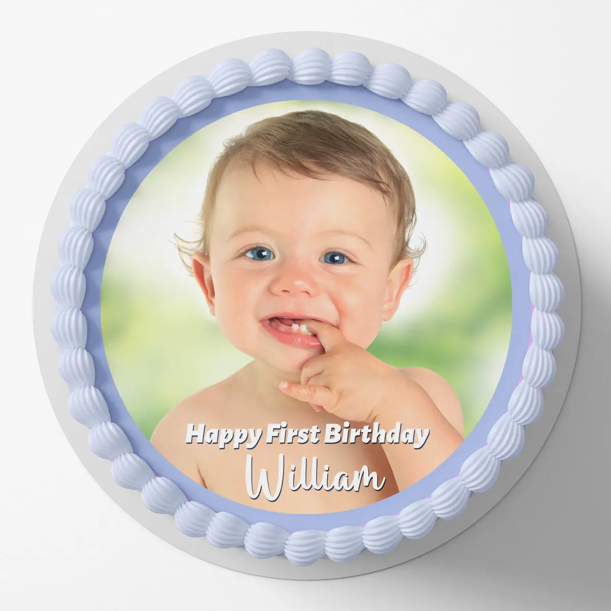 Custom Photo Pre-Cut Round Edible Icing Cake Topper 1
