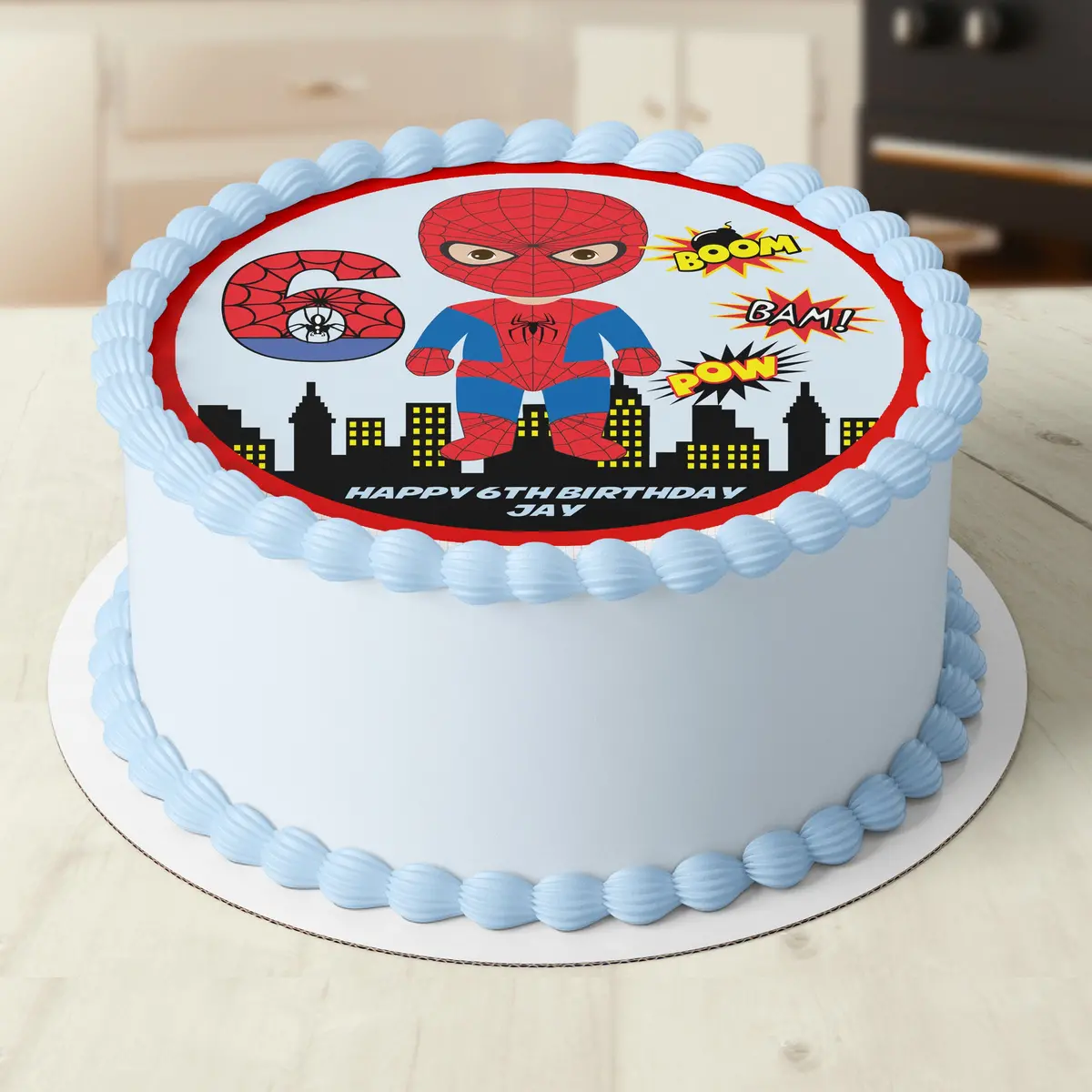 Spiderman Round Edible Cake Topper 1