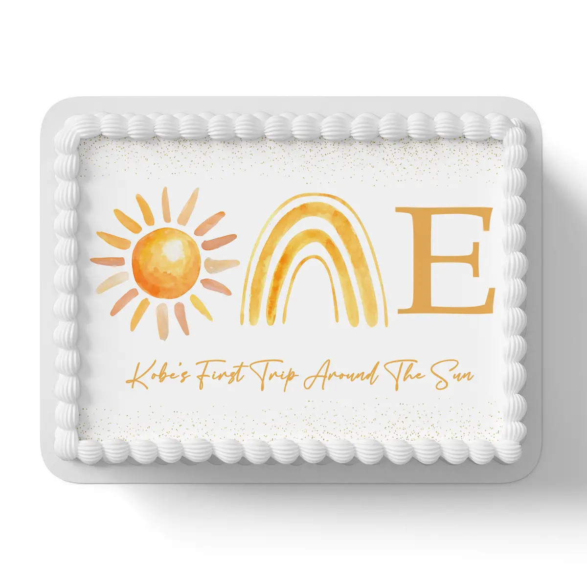 First Trip Around The Sun Personalised Edible Cake Topper 1