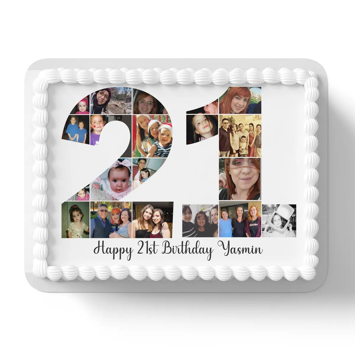 Birthday Photo Collage Personalised Edible Cake Topper 1