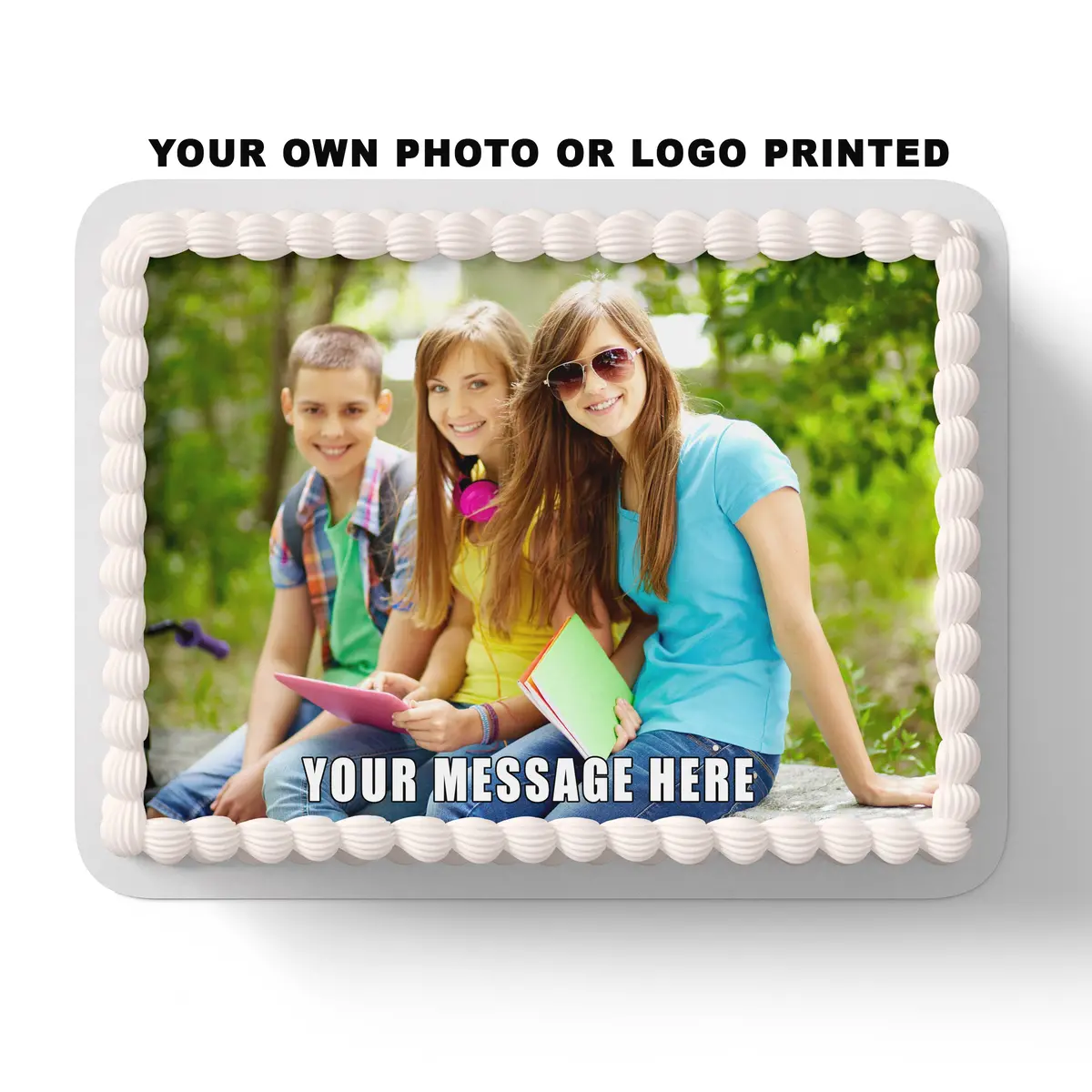 Custom Photo Edible Icing Cake Topper 1